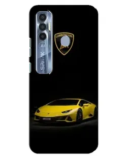 Чехол для TECNO Spark 7 Pro с картинкой «Lamborghini желтый акцент» Чехол для TECNO Spark 7 Pro с картинкой «Lamborghini желтый акцент»