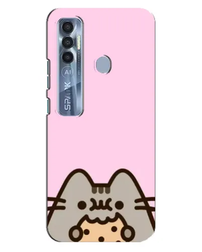 Чохол для TECNO Spark 7 Pro з картинкою «Pusheen та печиво» Чохол для TECNO Spark 7 Pro з картинкою «Pusheen та печиво»