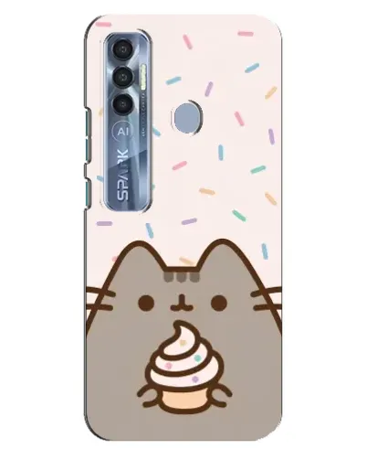 Чохол для TECNO Spark 7 Pro з картинкою «Пушин з кексом» Чохол для TECNO Spark 7 Pro з картинкою «Пушин з кексом»