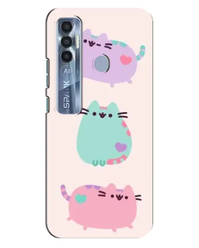 Чохол для TECNO Spark 7 Pro з картинкою «Pusheen тріо» Чохол для TECNO Spark 7 Pro з картинкою «Pusheen тріо»