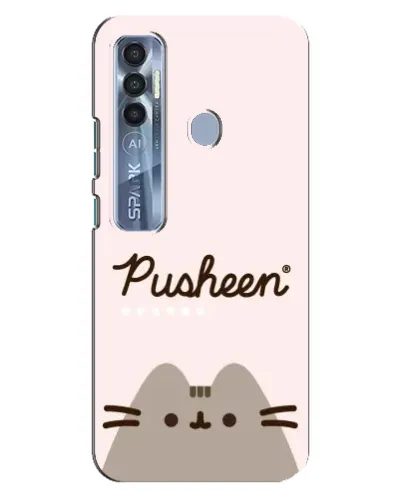 Чохол для TECNO Spark 7 Pro з картинкою «Pusheen логотип» Чохол для TECNO Spark 7 Pro з картинкою «Pusheen логотип»