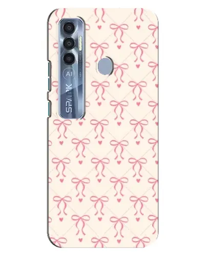 Чехол для TECNO Spark 7 Pro с картинкой «Розовые бантики Coquette» Чехол для TECNO Spark 7 Pro с картинкой «Розовые бантики Coquette»