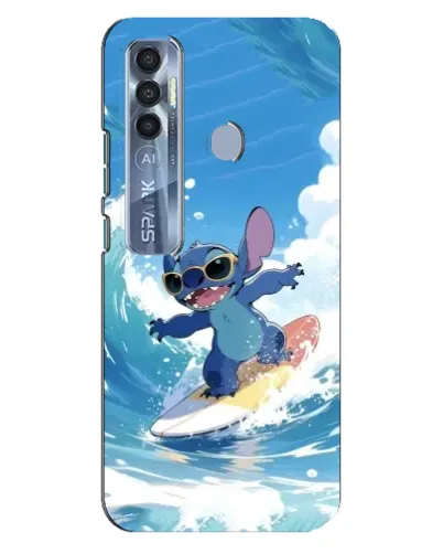 Чехол для TECNO Spark 7 Pro с картинкой «Стич на волне» Чехол для TECNO Spark 7 Pro с картинкой «Стич на волне»