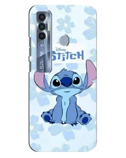 Чехол для TECNO Spark 7 Pro с картинкой «Stitch среди цветов» Чехол для TECNO Spark 7 Pro с картинкой «Stitch среди цветов»