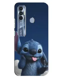 Чехол для TECNO Spark 7 Pro с картинкой «Стич в облаках» Чехол для TECNO Spark 7 Pro с картинкой «Стич в облаках»