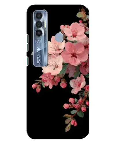 Чехол для TECNO Spark 7 Pro с картинкой «Розовая ветка сакуры»