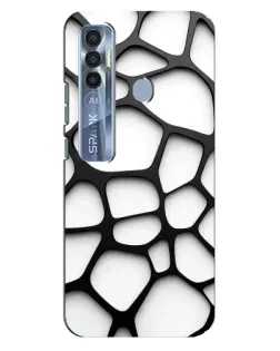 Чехол для TECNO Spark 7 Pro с картинкой «Белая объемная сетка» Чехол для TECNO Spark 7 Pro с картинкой «Белая объемная сетка»