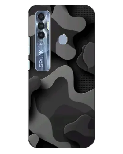 Чехол для TECNO Spark 7 Pro с картинкой «Темный абстрактный камуфляж» Чехол для TECNO Spark 7 Pro с картинкой «Темный абстрактный камуфляж»