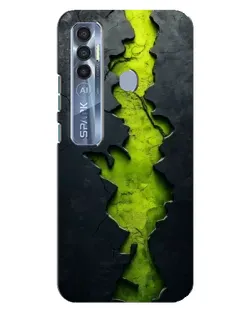 Чехол для TECNO Spark 7 Pro с картинкой «Салатовый разлом скалы» Чехол для TECNO Spark 7 Pro с картинкой «Салатовый разлом скалы»