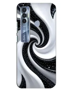 Чехол для TECNO Spark 7 Pro с картинкой «Черно-белая спираль» Чехол для TECNO Spark 7 Pro с картинкой «Черно-белая спираль»