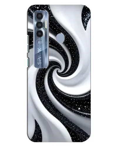 Чехол для TECNO Spark 7 Pro с картинкой «Черно-белая спираль» Чехол для TECNO Spark 7 Pro с картинкой «Черно-белая спираль»