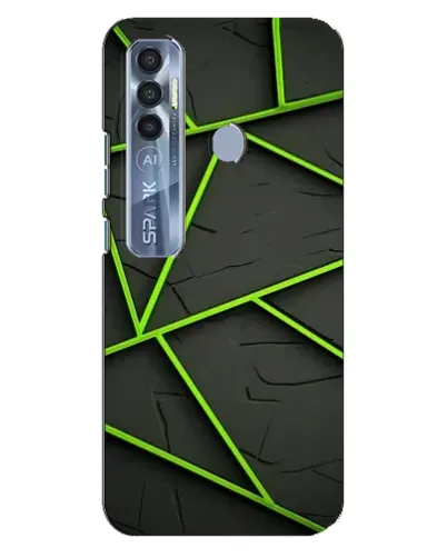 Чехол для TECNO Spark 7 Pro с картинкой «Зеленые геометрические линии» Чехол для TECNO Spark 7 Pro с картинкой «Зеленые геометрические линии»