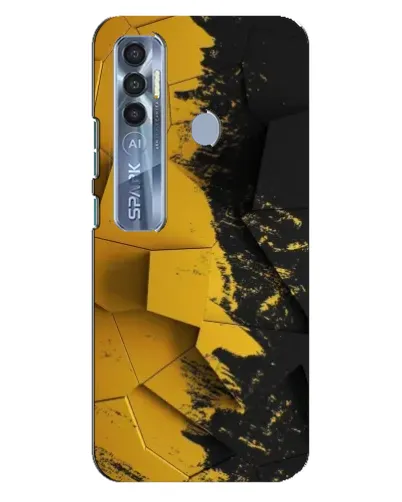 Чехол для TECNO Spark 7 Pro с картинкой «Золотые осколки геометрии» Чехол для TECNO Spark 7 Pro с картинкой «Золотые осколки геометрии»