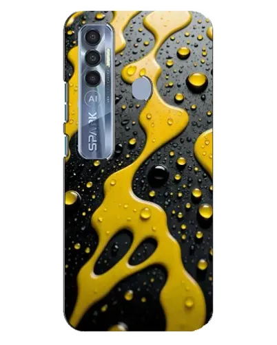 Чехол для TECNO Spark 7 Pro с картинкой «Жидкое желтое золото» Чехол для TECNO Spark 7 Pro с картинкой «Жидкое желтое золото»