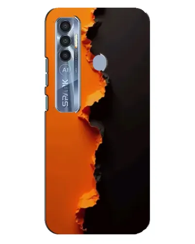 Чехол для TECNO Spark 7 Pro с картинкой «Оранжевый разлом» Чехол для TECNO Spark 7 Pro с картинкой «Оранжевый разлом»