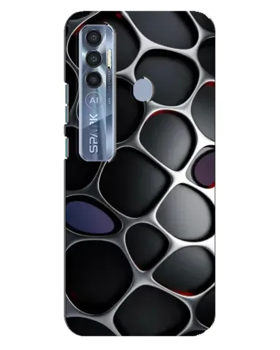 Чехол для TECNO Spark 7 Pro с картинкой «Объемная темная решетка» Чехол для TECNO Spark 7 Pro с картинкой «Объемная темная решетка»