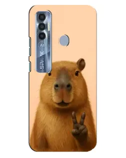Чехол для TECNO Spark 7 Pro с картинкой «Капибара виктория»