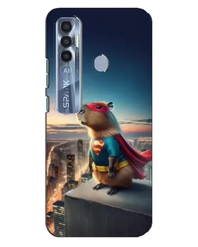 Чехол для TECNO Spark 7 Pro с картинкой «Капи-мен супергерой»