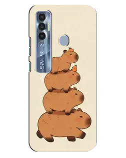 Чехол для TECNO Spark 7 Pro с картинкой «Башня из капибар»