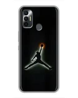 Чехол для TECNO Spark 7P с картинкой «Jordan Gradient Logo»