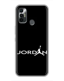 Чехол для TECNO Spark 7P с картинкой «Jordan White Logo»