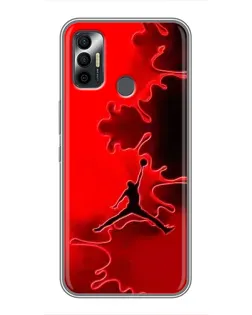 Чехол для TECNO Spark 7P с картинкой «Jordan Red Smoke»