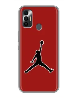 Чехол для TECNO Spark 7P с картинкой «Jordan Red Back»
