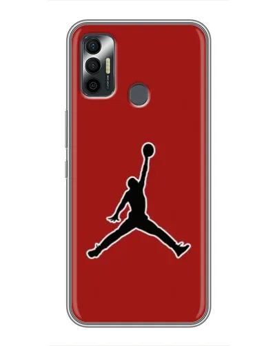 Чехол для TECNO Spark 7P с картинкой «Jordan Red Back»