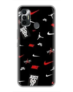 Чехол для TECNO Spark 7P с картинкой «Nike Mix Pattern»