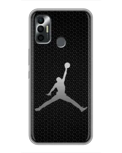 Чехол для TECNO Spark 7P с картинкой «Jordan Dark Carbon»