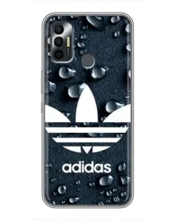 Чехол для TECNO Spark 7P с картинкой «Adidas Trefoil Blue»