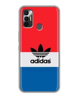 Чехол для TECNO Spark 7P с картинкой «Ретро блоки Adidas»
