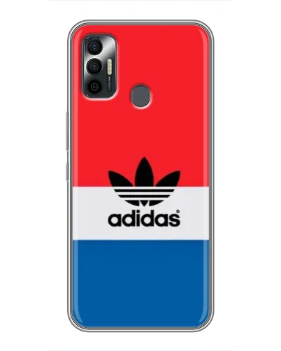 Чехол для TECNO Spark 7P с картинкой «Ретро блоки Adidas»