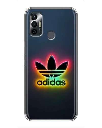 Чехол для TECNO Spark 7P с картинкой «Неоновый Adidas»