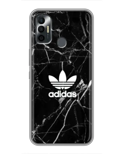 Чехол для TECNO Spark 7P с картинкой «Белый мрамор Adidas»