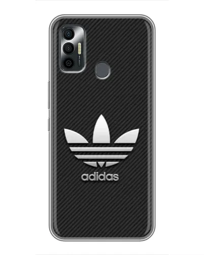 Чехол для TECNO Spark 7P с картинкой «Adidas Карбоновая текстура»