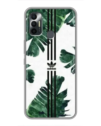 Чехол для TECNO Spark 7P с картинкой «Пальмовые листья адидас»
