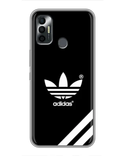 Чехол для TECNO Spark 7P с картинкой «Adidas с диагональными полосами»