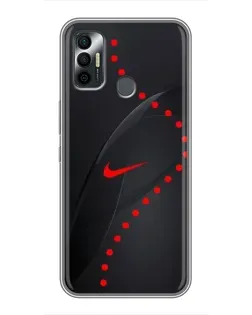 Чехол для TECNO Spark 7P с картинкой «Абстрактный дизайн Nike»