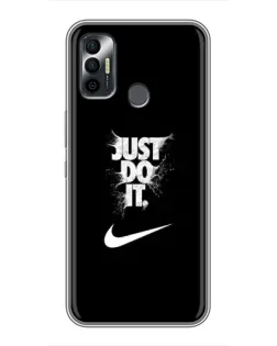 Чехол для TECNO Spark 7P с картинкой «Текстовый принт Nike»