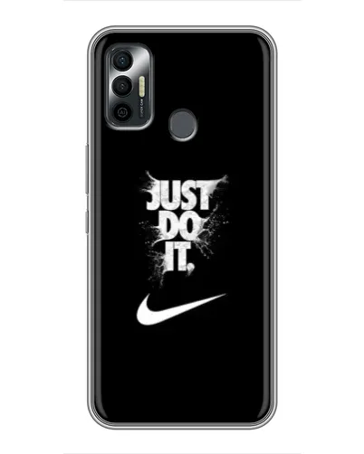 Чехол для TECNO Spark 7P с картинкой «Текстовый принт Nike»