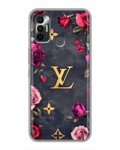 Чехол для TECNO Spark 7P с картинкой «Цветочный Louis Vuitton»