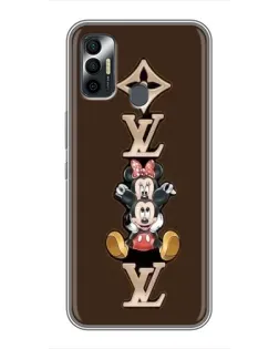 Чехол для TECNO Spark 7P с картинкой «LV и Микки Маус»