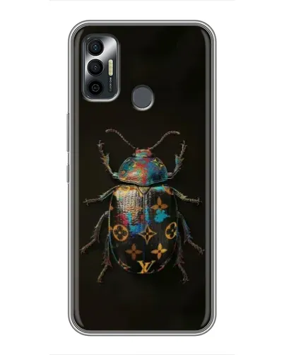 Чехол для TECNO Spark 7P с картинкой «LV — мраморный принт»