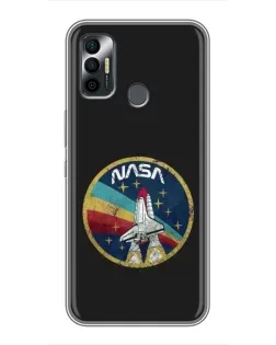 Чехол для TECNO Spark 7P с картинкой «NASA — эмблема миссии»