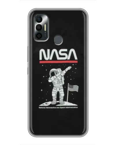 Чехол для TECNO Spark 7P с картинкой «NASA — шагаем по Луне» Чехол для TECNO Spark 7P с картинкой «NASA — шагаем по Луне»