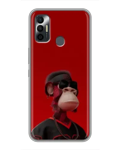 Чехол для TECNO Spark 7P с картинкой «Bored Ape в красном» Чехол для TECNO Spark 7P с картинкой «Bored Ape в красном»