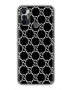Чехол для TECNO Spark 7P с картинкой «Gucci — сетчатый паттерн»