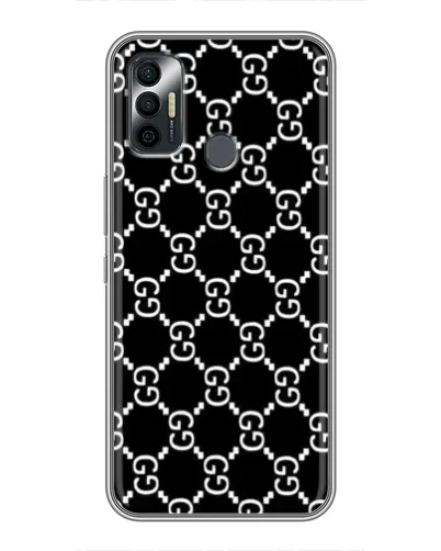 Чехол для TECNO Spark 7P с картинкой «Gucci — сетчатый паттерн»