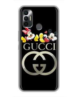 Чехол для TECNO Spark 7P с картинкой «Gucci — герои Disney»